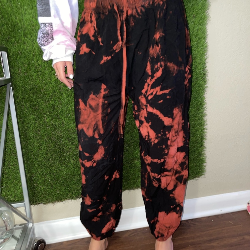 bleach dye harem pants